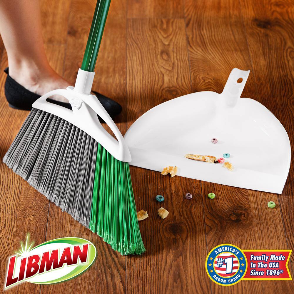 Libman Extra-Large Precision Angle Broom and Dustpan Set 212