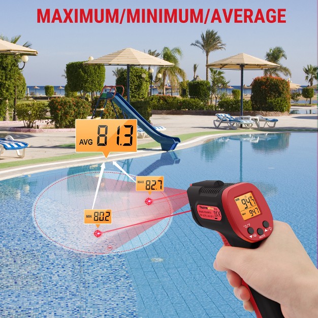 Thermopro Tp30w Digital Infrared Thermometer Gun Non Contact Laser Temperature Gun For Pizza Oven Grill Swimming Pool Construction And More