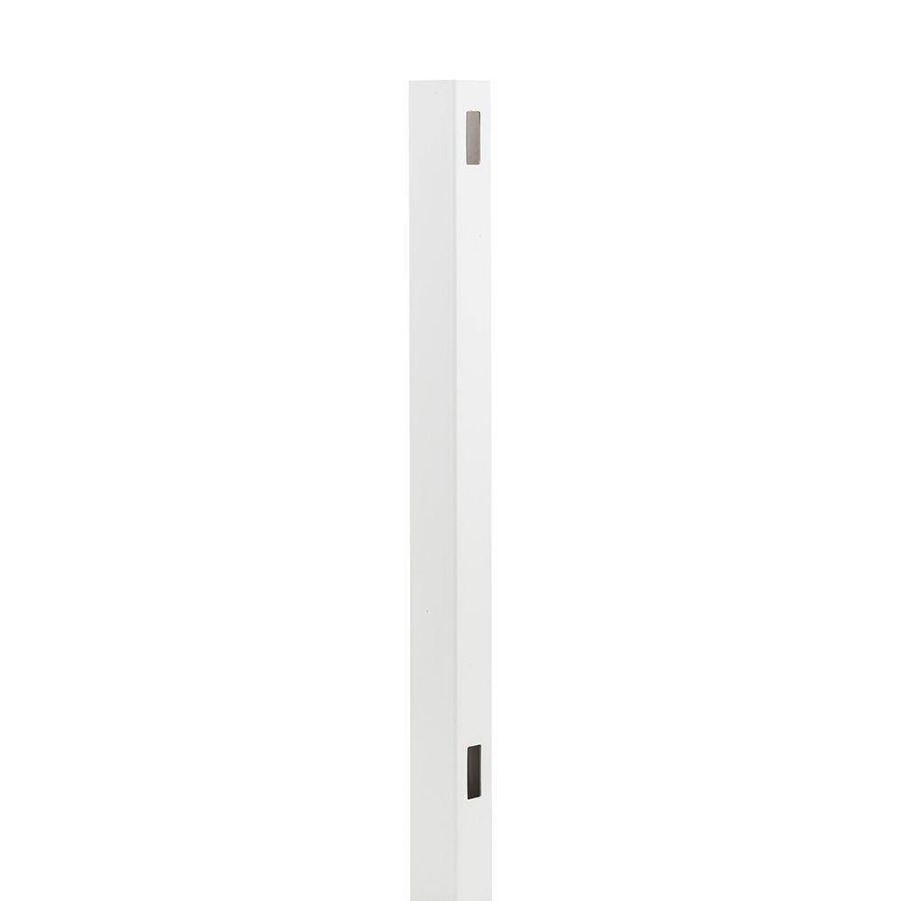 Veranda 5 in. x 5 in. x 8 ft. White Vinyl Routed Fence End Post 238593