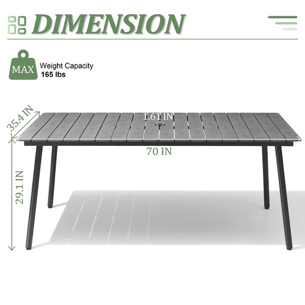 VredHom Outdoor Patio Aluminum Dining Table