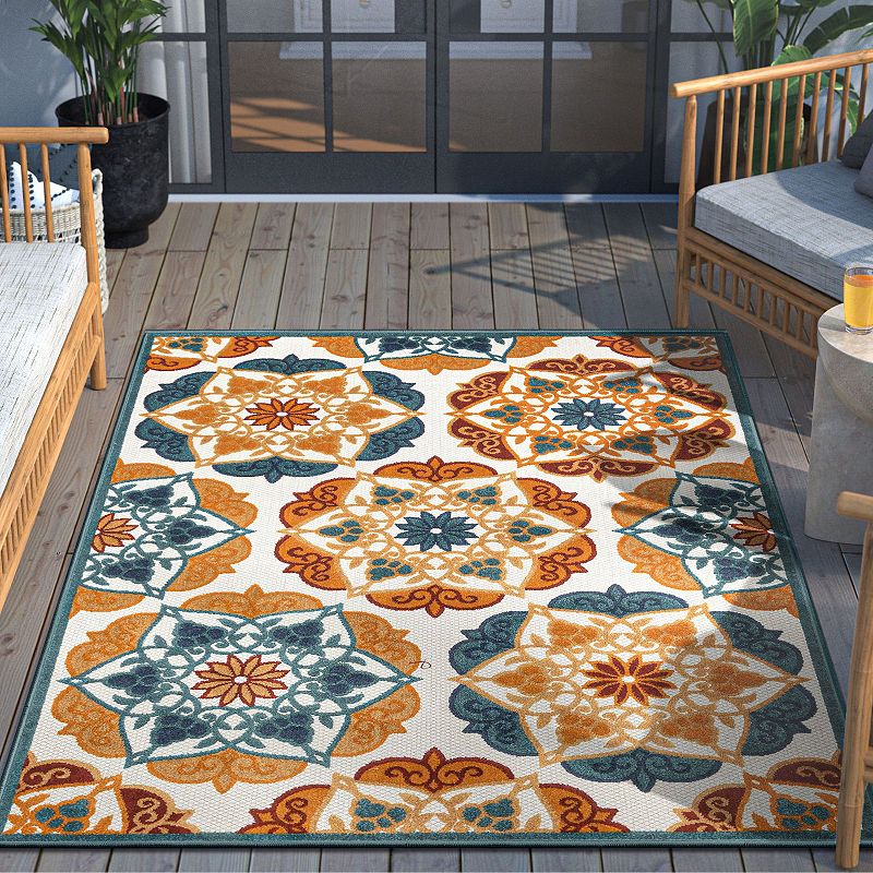 Well Woven Dorado Cabo Modern Indoor Outdoor Geometric Area Rug