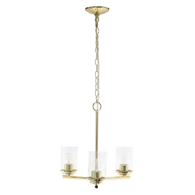 Classic Contemporary Clear Glass metal Hanging Pendant Chandelier Lalia Home