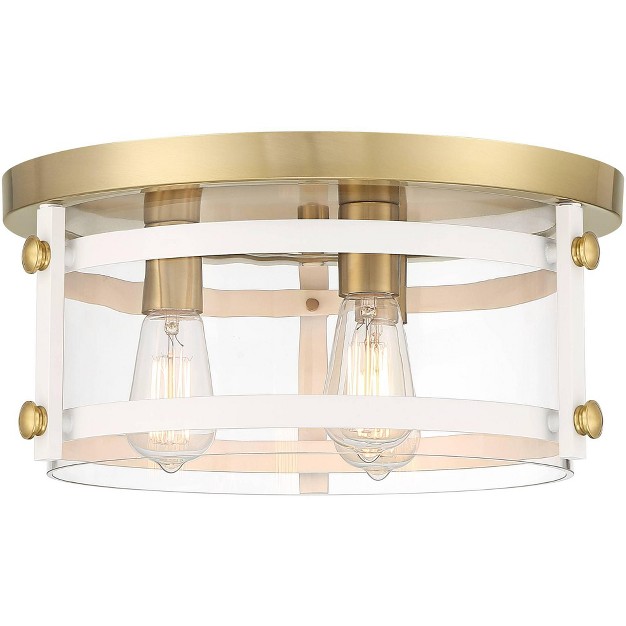 Wide Gold White 3 light Led Clear Glass For Bedroom Kitchen Living Room