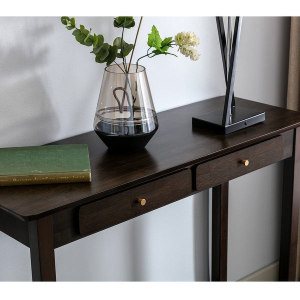 Connexion Decor Verenney Console Table With Drawer， Dark Walnut