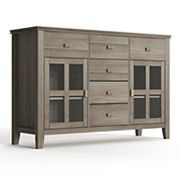 Simpli Home Solid Wood Contemporary Sideboard Buffet Credenza