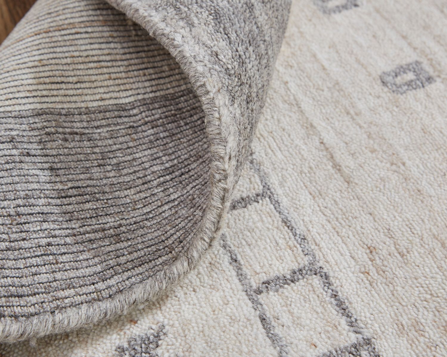 Yurie Hand Knotted Beige and Gray Rug by BD Fine