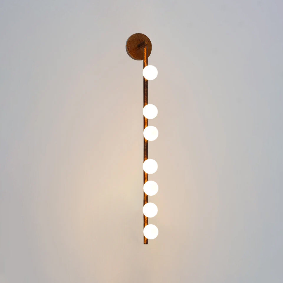 Brass Glass Tube Wall Lamp