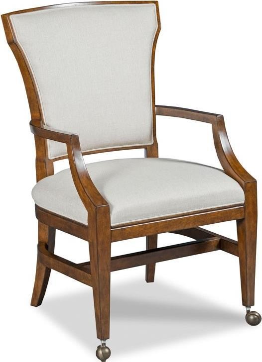 Arm Chair Woodbridge Manson Solid Wood Beige Linen Upholstery   Transitional   Armchairs And Accent Chairs   by EuroLuxHome  Houzz