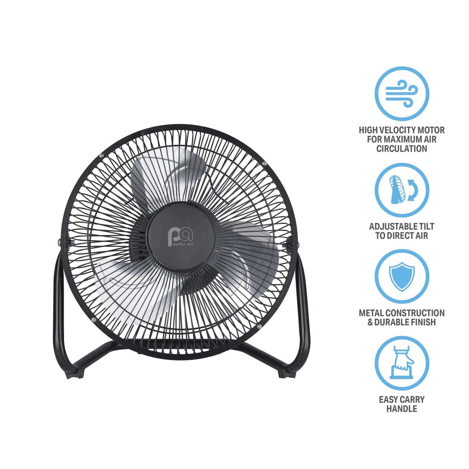 Perfect Aire 11.75 in. H X 9 in. D 2 speed High Velocity Fan