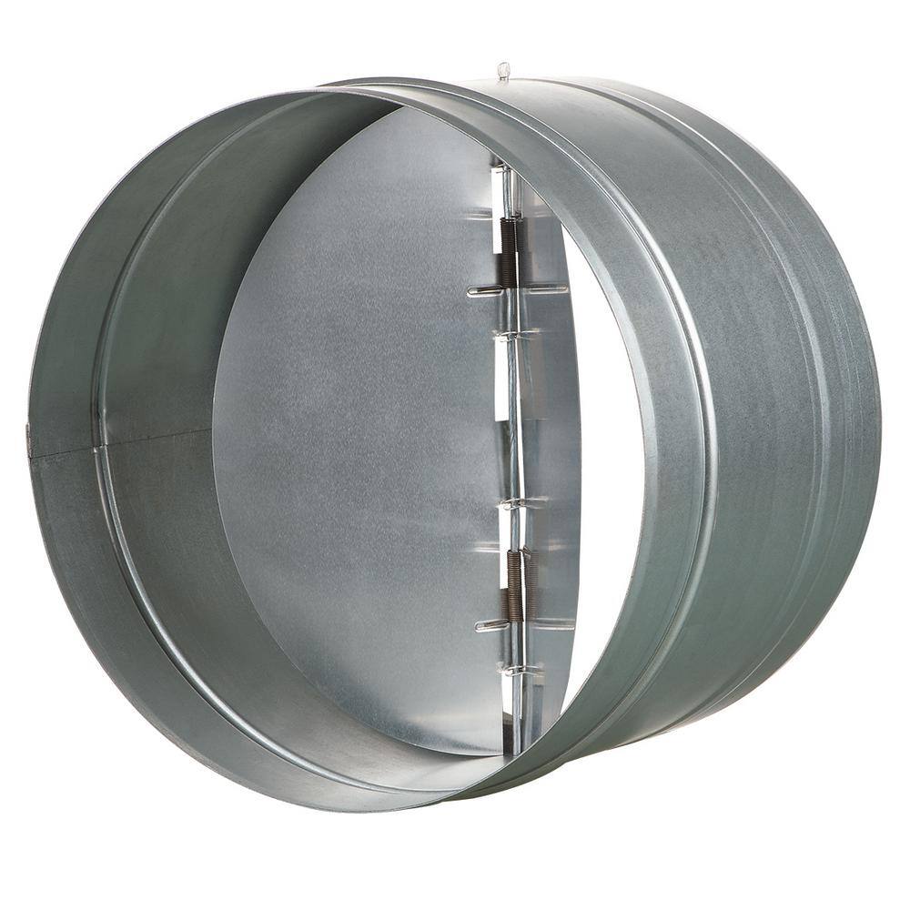 VENTS-US 8 in. Galvanized Back-Draft Damper with Rubber Seal KOM 200 U