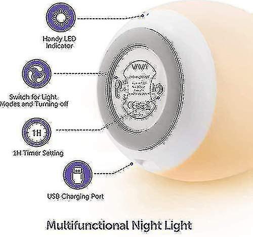 Child Night Light， 8 Color Adjustable Led Baby Night Light