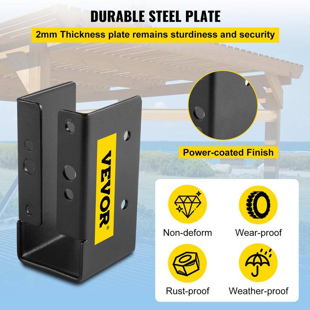 VEVOR Concealed Joist Hanger 2 in. x 4 in. Outdoor Accent Concealed Joist Bracket Pack of 24 Concealed Face Mount Joist Hanger LJJDZ2X424PCSQZK4V0