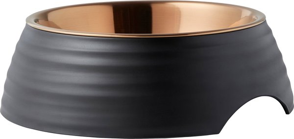 Frisco Matte Black Design Light Copper Stainless Steel Dog and Cat Bowl