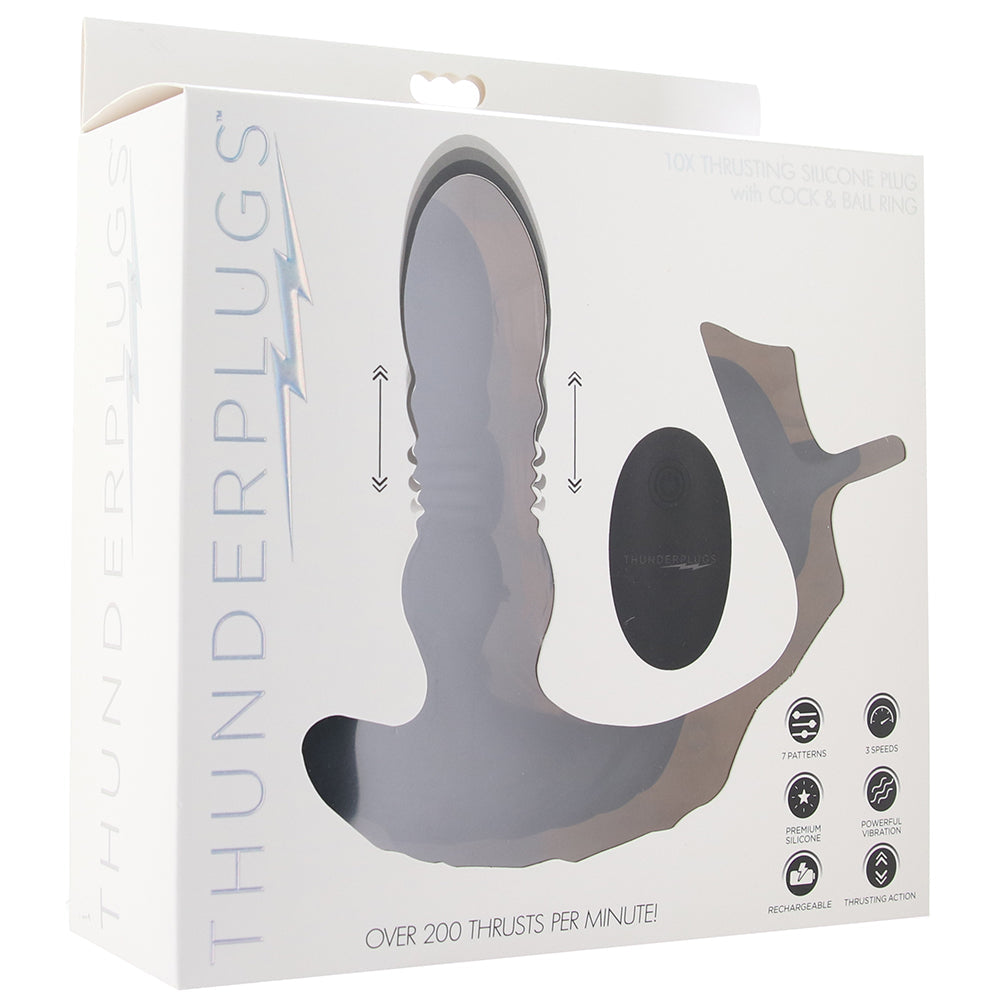 Thunder Plugs Thrusting Remote Plug with Cock Strap