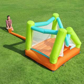 Bestway Jump And Soar Multicolor PVC Outdoor Indoor Inflatable Bounce House with Air Pump  Bag 53395E-BW