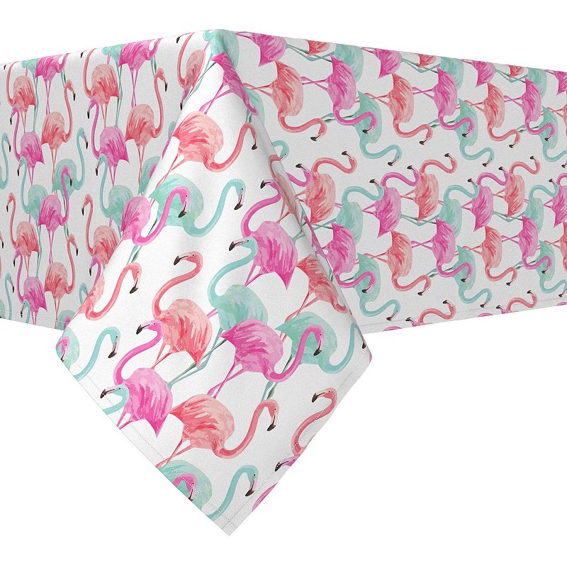 Rectangular Tablecloth， 100% Cotton， 60x104， Flamingo Beach