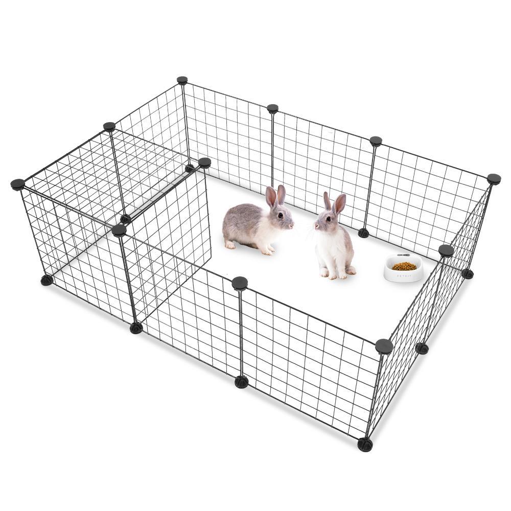 SalonMore Animal Fence，Metal Wire Pen Fence for Small Animals，Bunnies，Rabbits