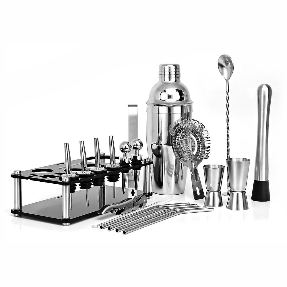 Multicolor 20pcs Cocktail Set Boston Shaker Mixer Stainless Drink Making Kit For Home Bar Use