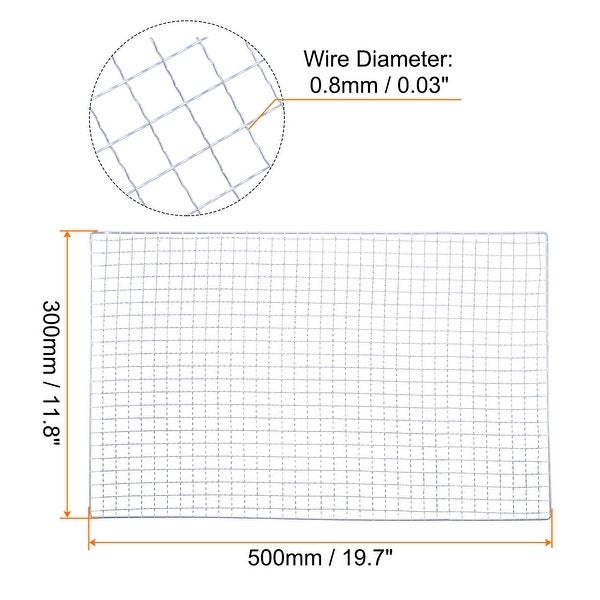 2pcs Square BBQ Grill Net 11.8