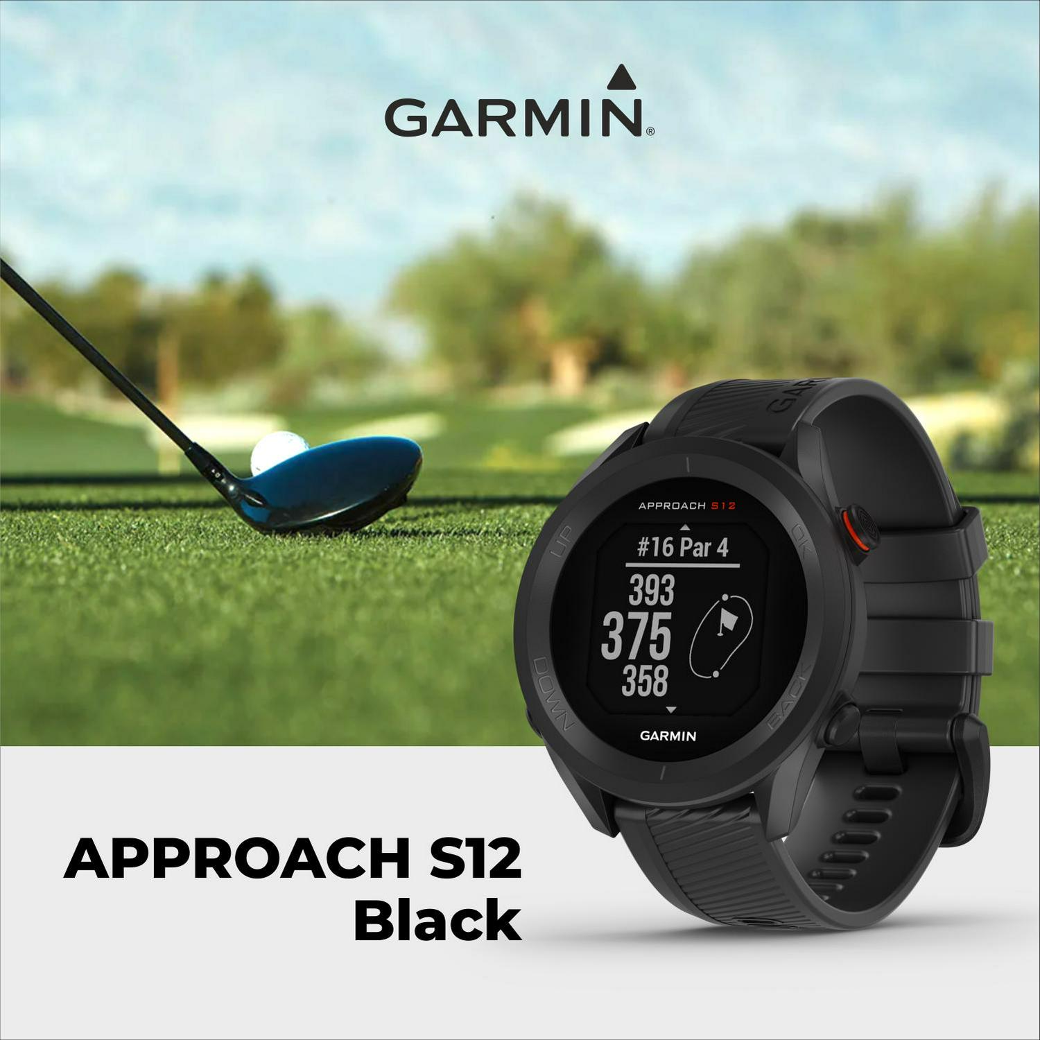 Garmin Approach S12 Golf Watch， Black