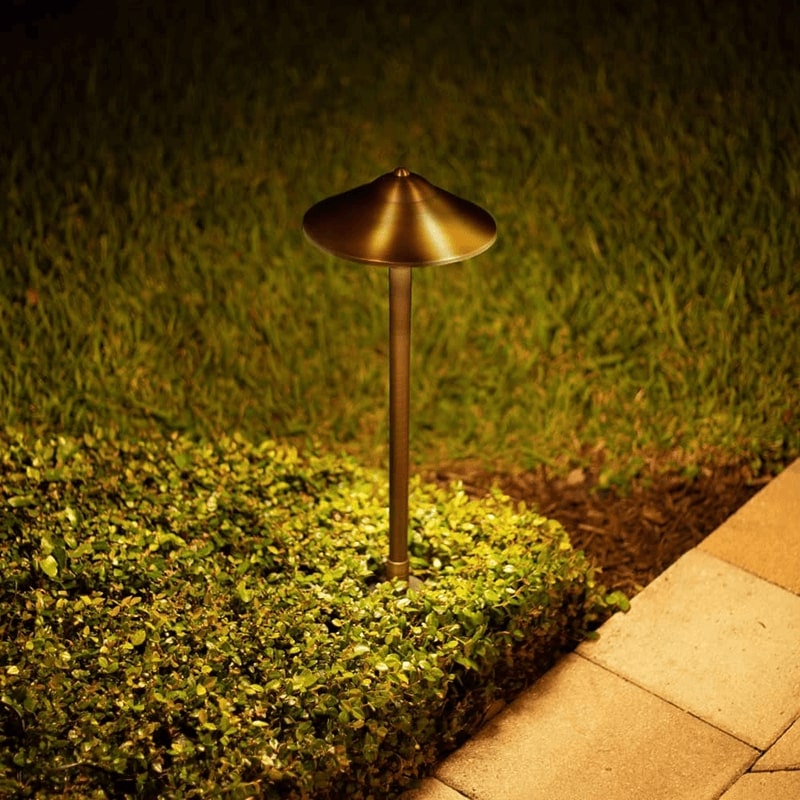 VOLT Max Spread 12V Solid Cast Brass Path Light