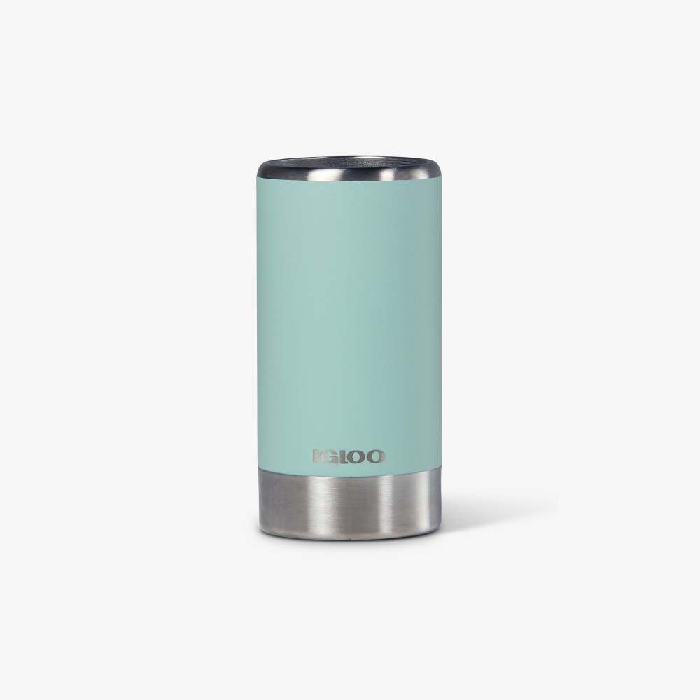 Igloo Coolmate Slim Can Cooler Reusable Seafoam Steel 12oz ;