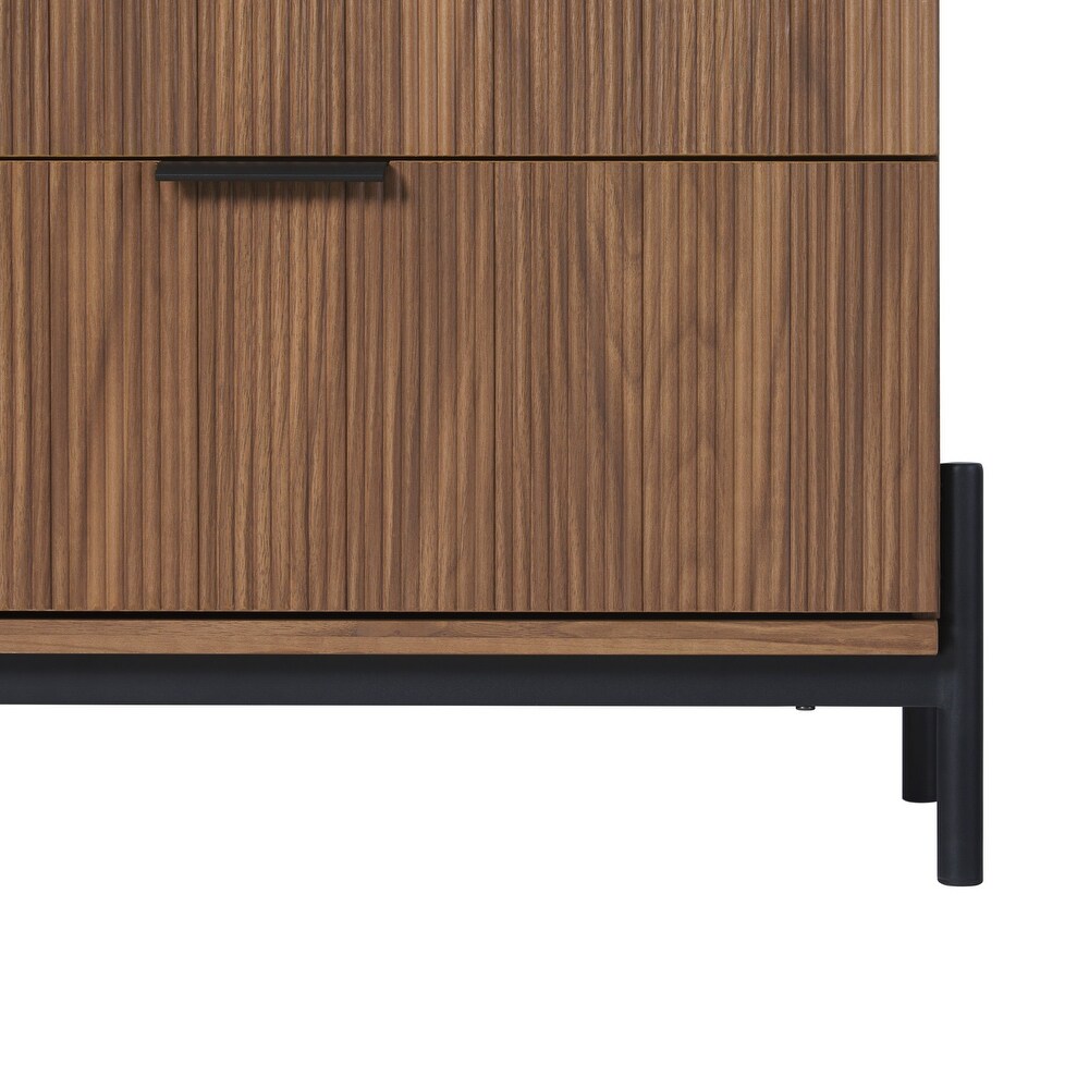 Middlebrook Designs Six Drawer Chest with Reeded Drawer Fronts