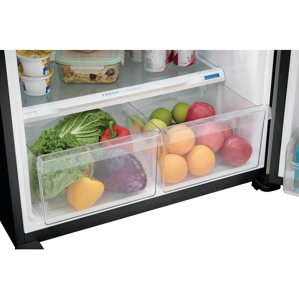 Frigidaire 28.5 in. 20 cu. ft. Top Freezer Refrigerator in Stainless Steel Energy Star FFHT2045VS