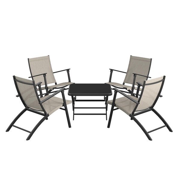 COSCO 5Piece Outdoor Folding Sling Chat Set