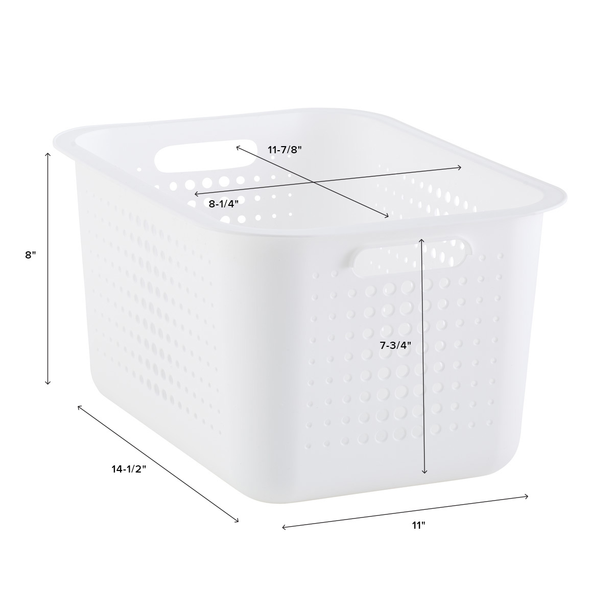 White Nordic Storage Baskets with Handles