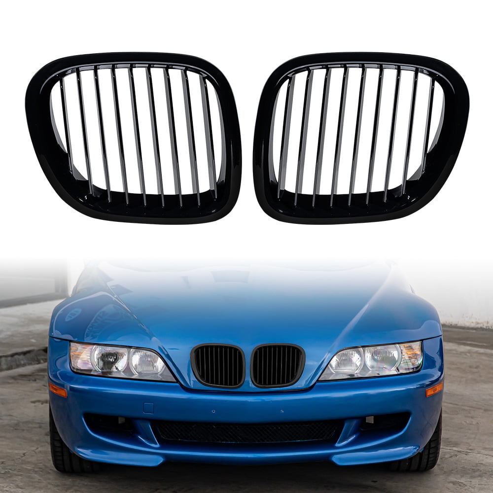 Astra Depot Gloss Black Front Bumper Kidney Grill Grille for 1995-2002 BMW Z3 M Coupe (1 Pair)