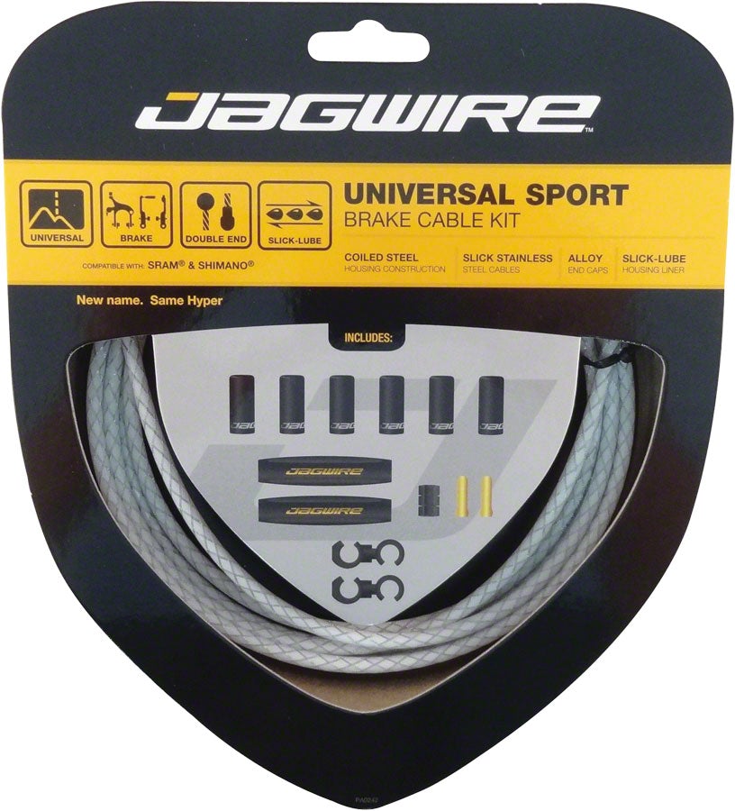 Jagwire Universal Sport Brake Cable Kit - Braid White