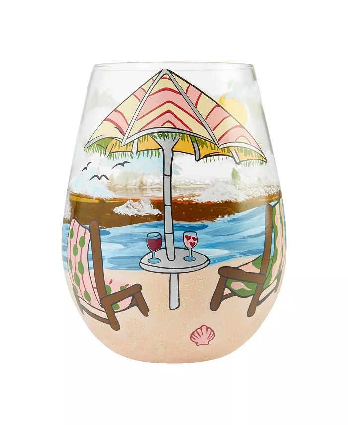 Enesco LOLITA Beach Please Stemless Wine Glass