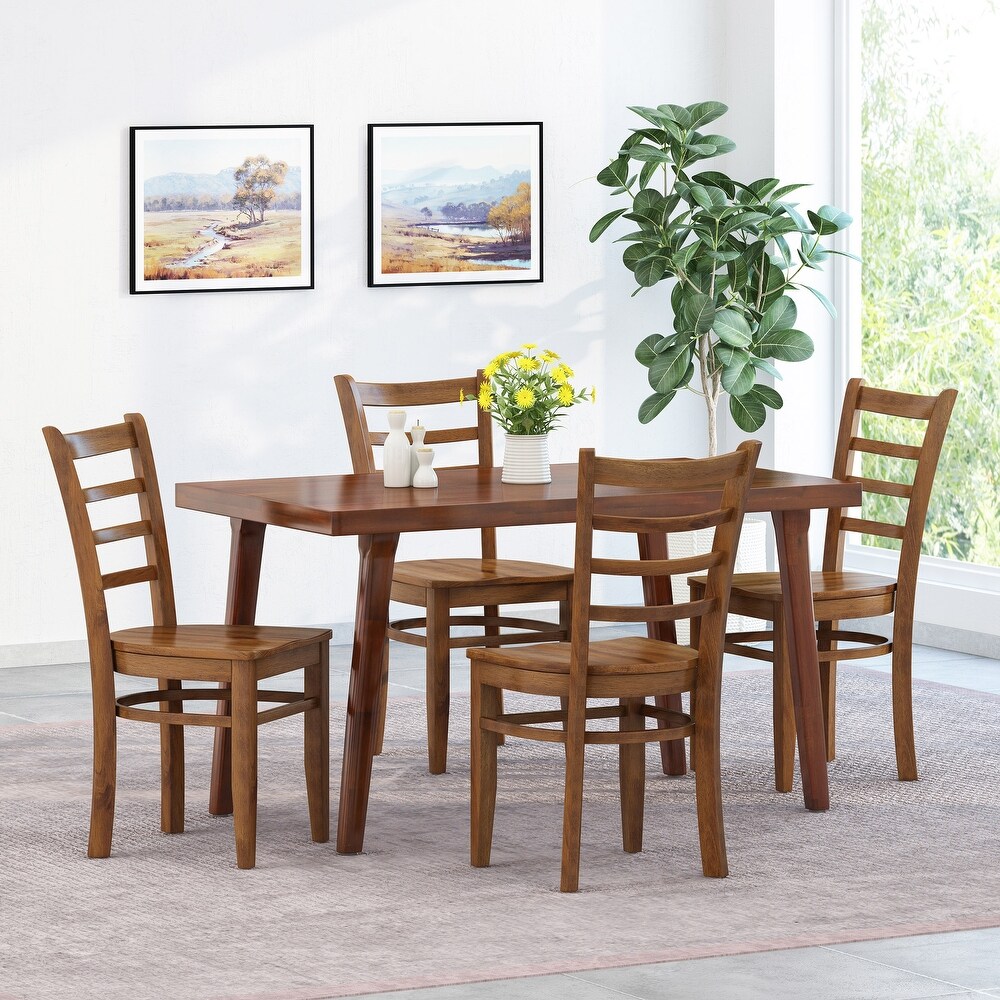 Prestage Rubberwood Dining Chairs (Set of 4) by Christopher Knight Home