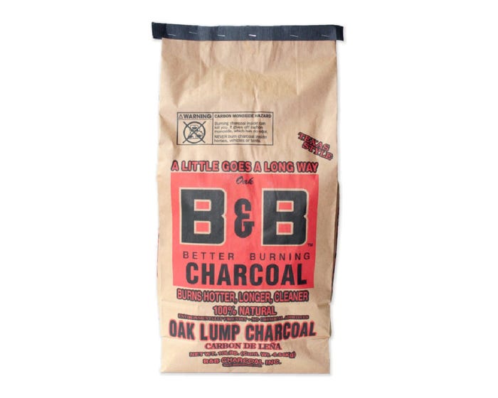 BB Natural Oak Lump Charcoal， 10 lb. Bag - B00043-70