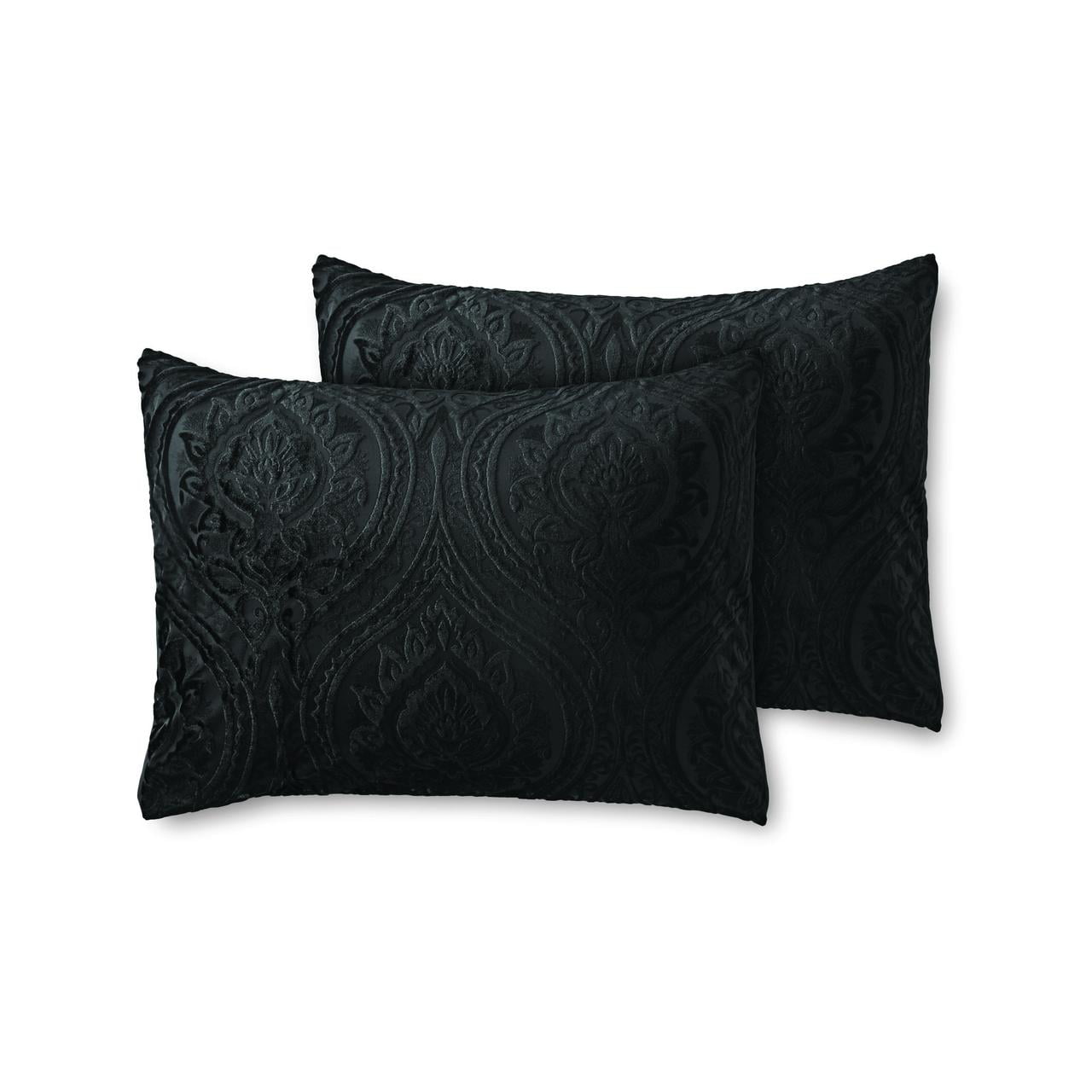 Mainstays Cougar 7-Piece Black Ogee Woven Comforter Set， Full/Queen