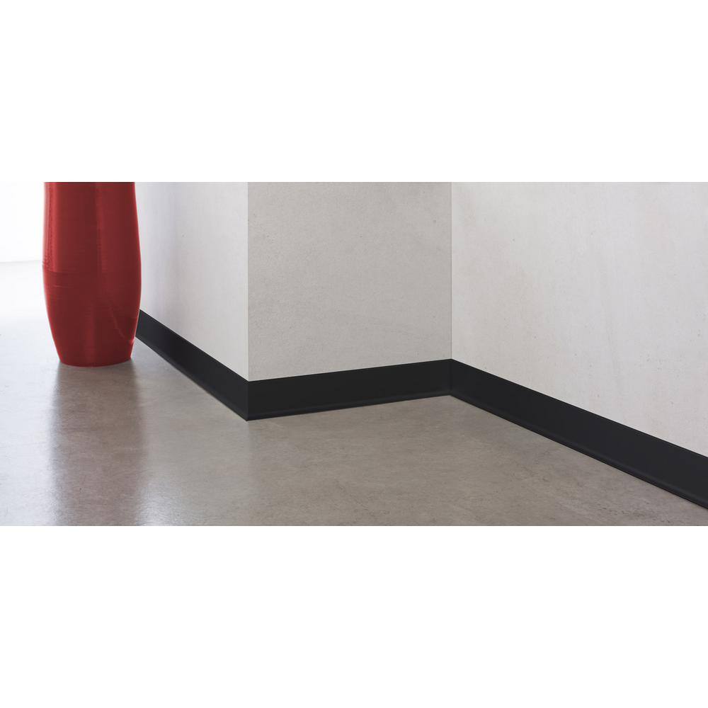 EMAC Novorodapie L Matt black 2-38 in x 98 - 12 in Aluminum Tile Edging Trim NRLAL60NM25