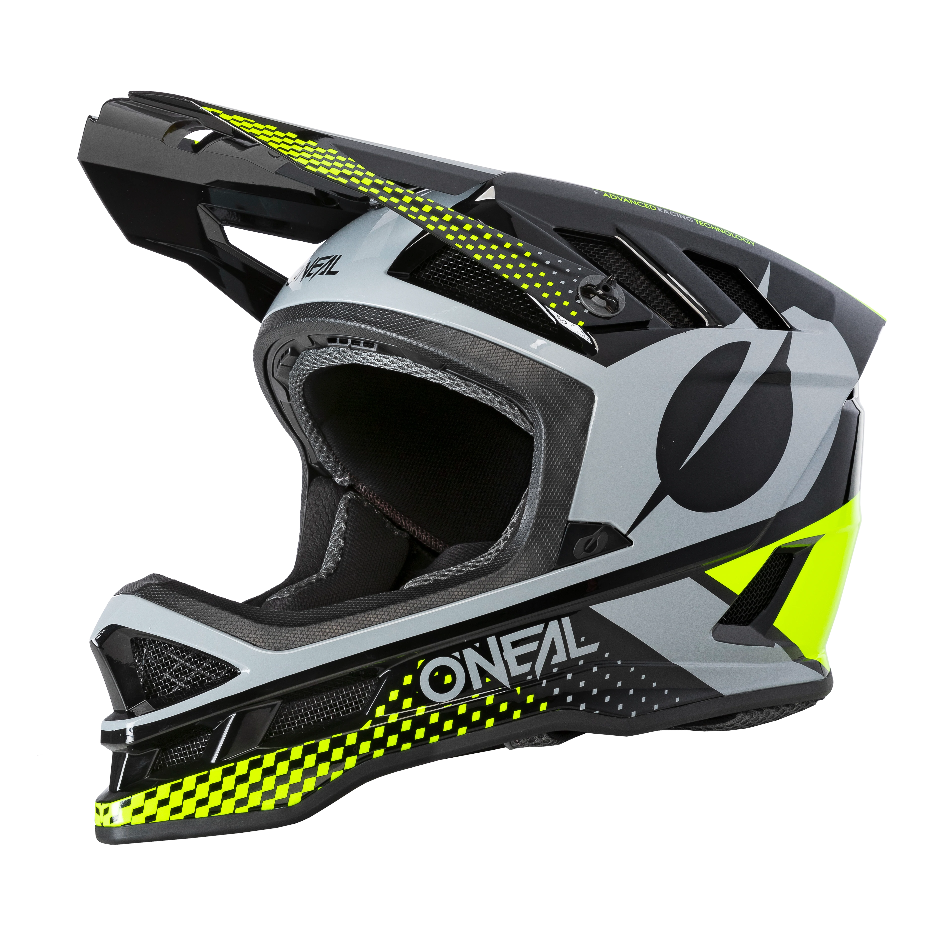 O'Neal Blade Polyacrylite Full Face Helmet - Ace - Neon Yellow-Gray