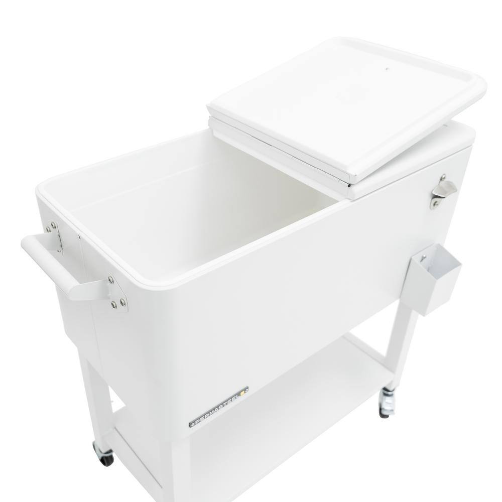 Permasteel 80 qt. White Outdoor Patio Cooler with Removable Basin PS-223-WT