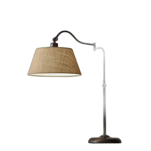 Dark Bronze Metal Swing Arm Adjustable Table Lamp - 12.5 x 23 x 27