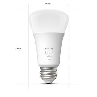 Philips Hue 75-Watt Equivalent A19 Smart LED Soft White (2700K) Light Bulb with Bluetooth (1-Pack) 563007