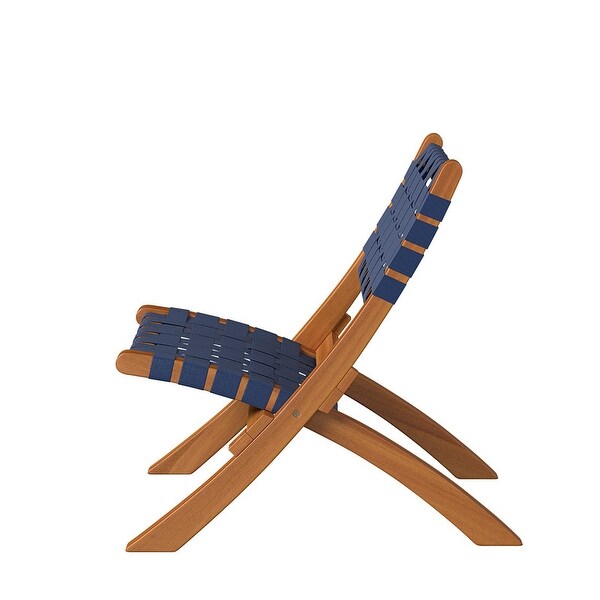 Sava IndoorOutdoor Folding Chair in Navy Blue Webbing