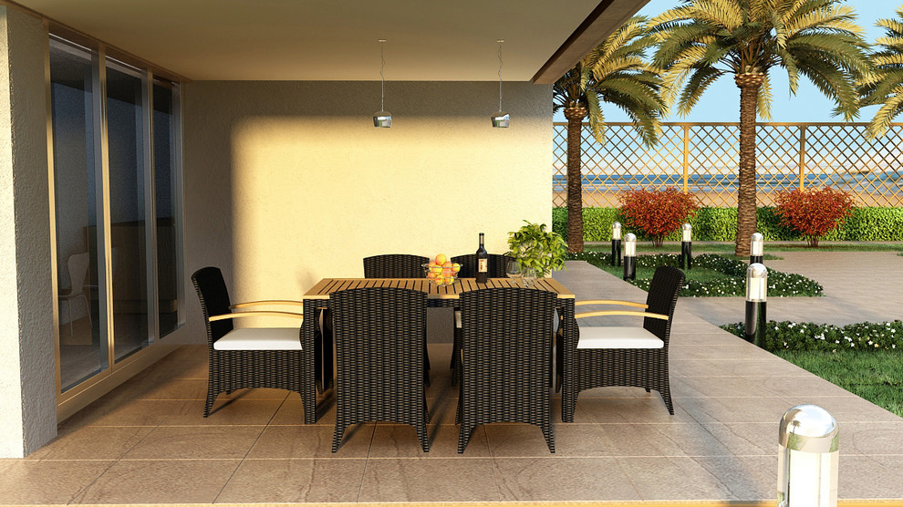 Arbor 7 Piece Dining Set   Tropical   Outdoor Dining Sets   by Harmonia Living  Houzz