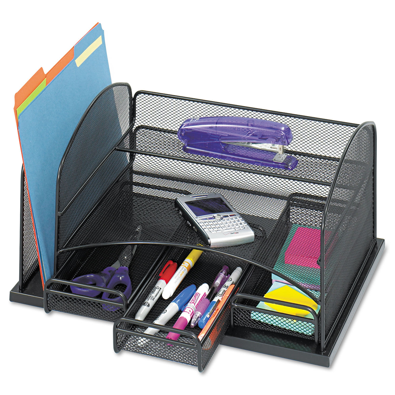 Onyx Organizer with 3 Drawers by Safcoandreg; SAF3252BL