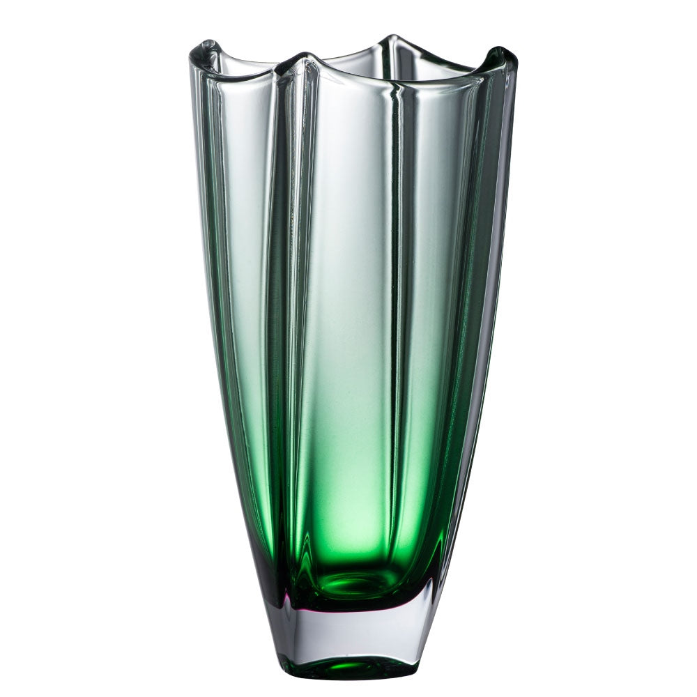 Galway Crystal Emerald Dune 10 Square Vase