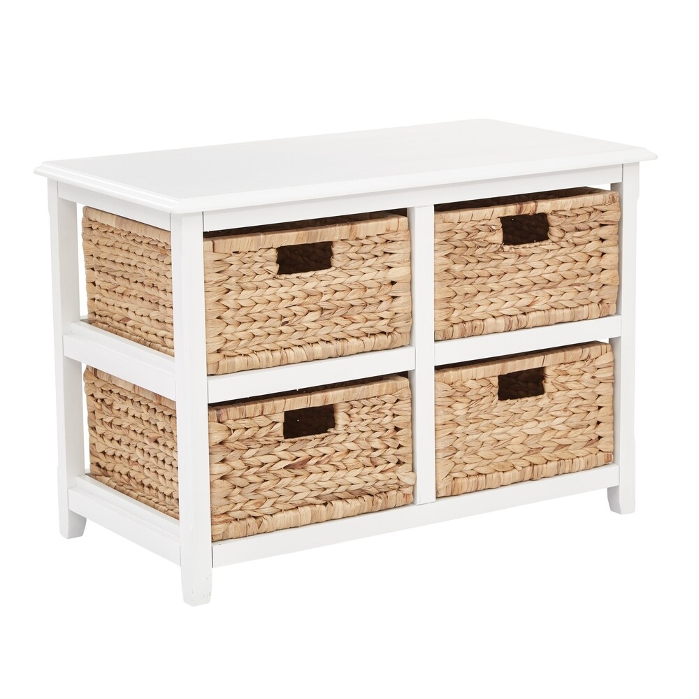 Seabrook Two Tier Storage Unit and Natural Baskets