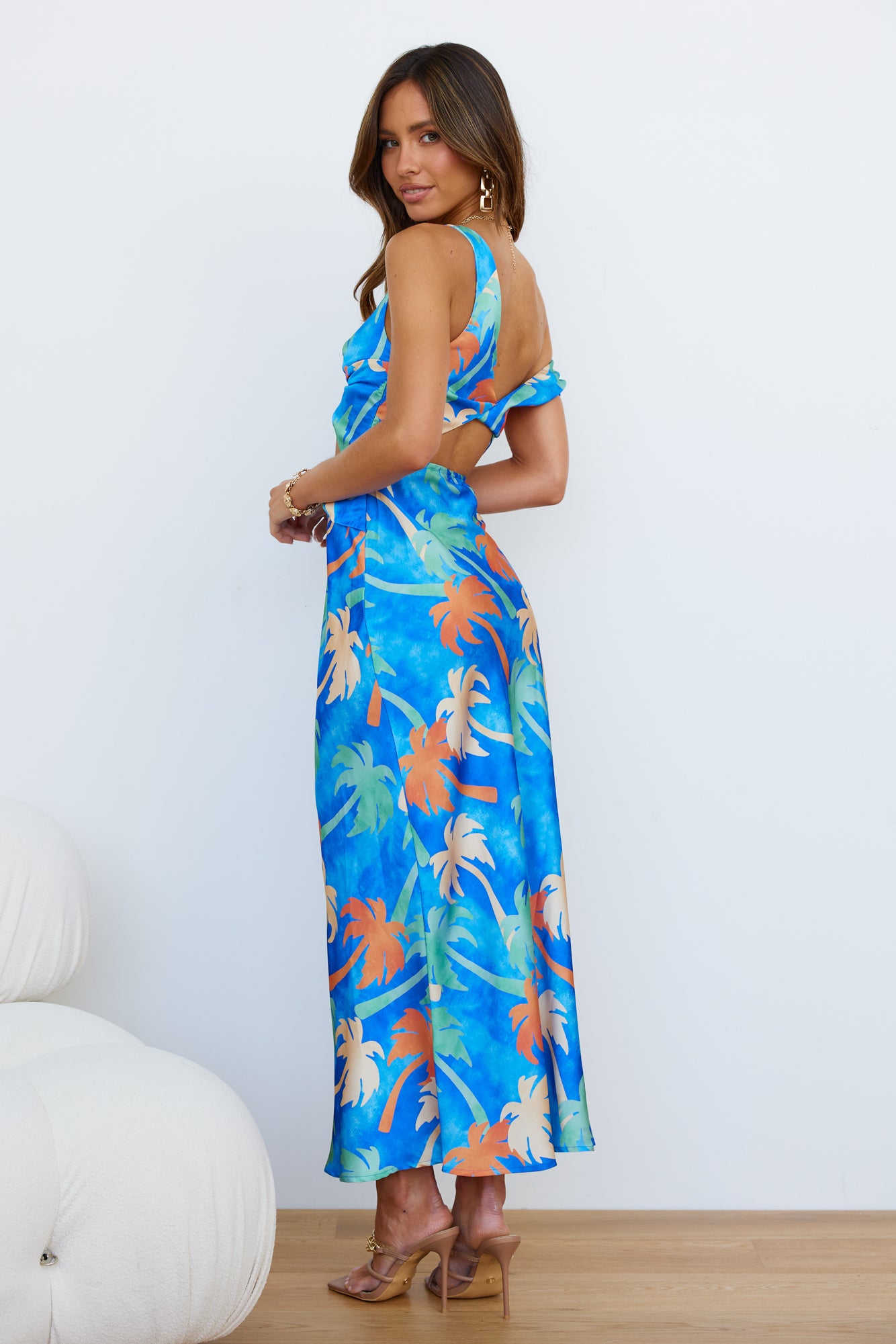 Playing The Field Maxi Dress Blue