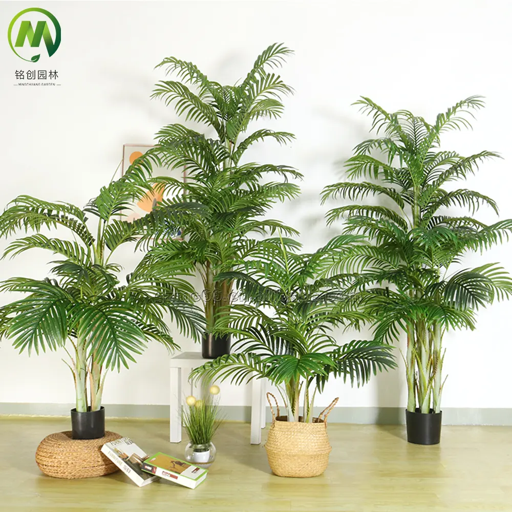 1.5m Nearly natural faux artificial kwai plant bonsai tree plastic artificial palm tree for home decor garden supplies