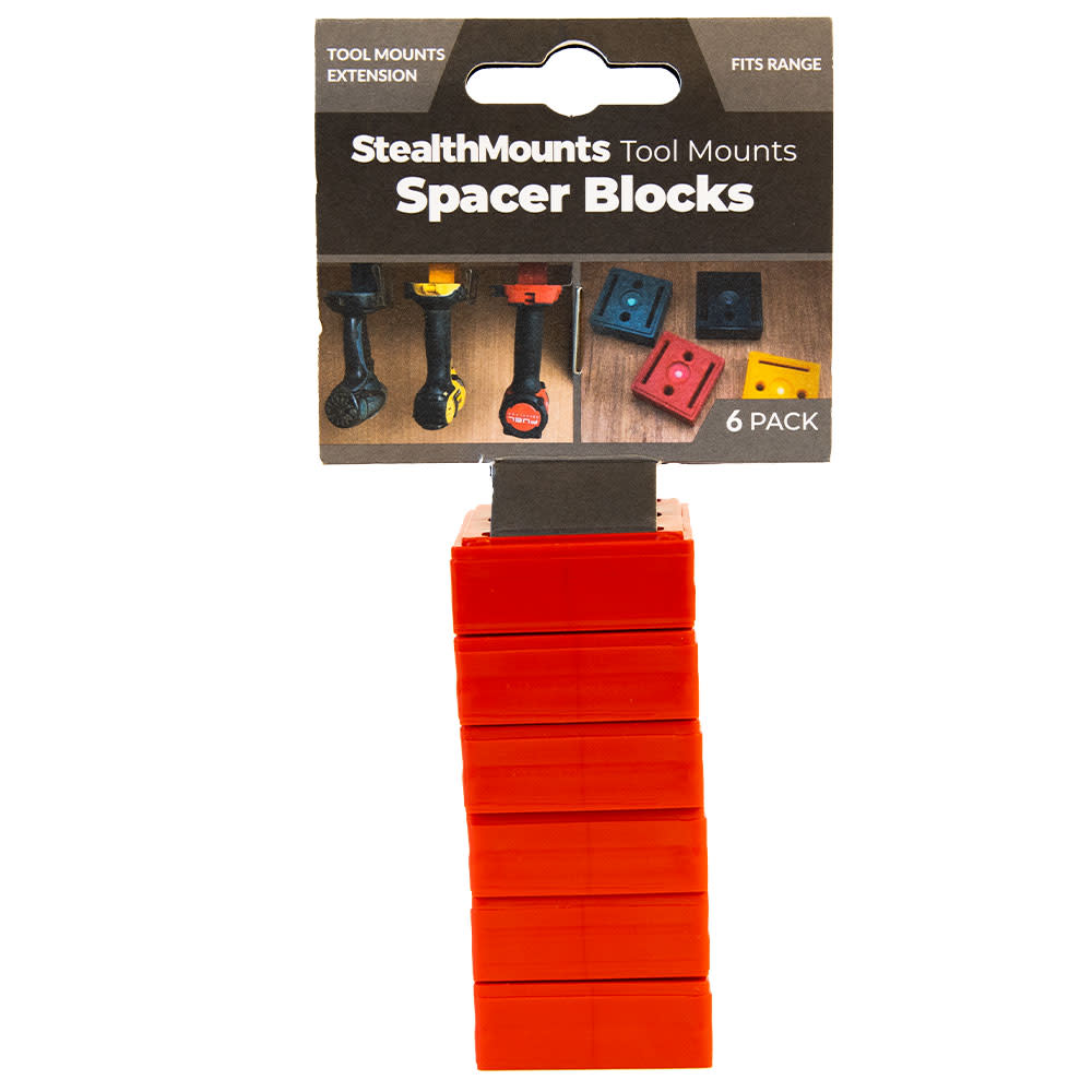 StealthMounts Tool Mount Spacer Milwaukee 12mm Red 6pk