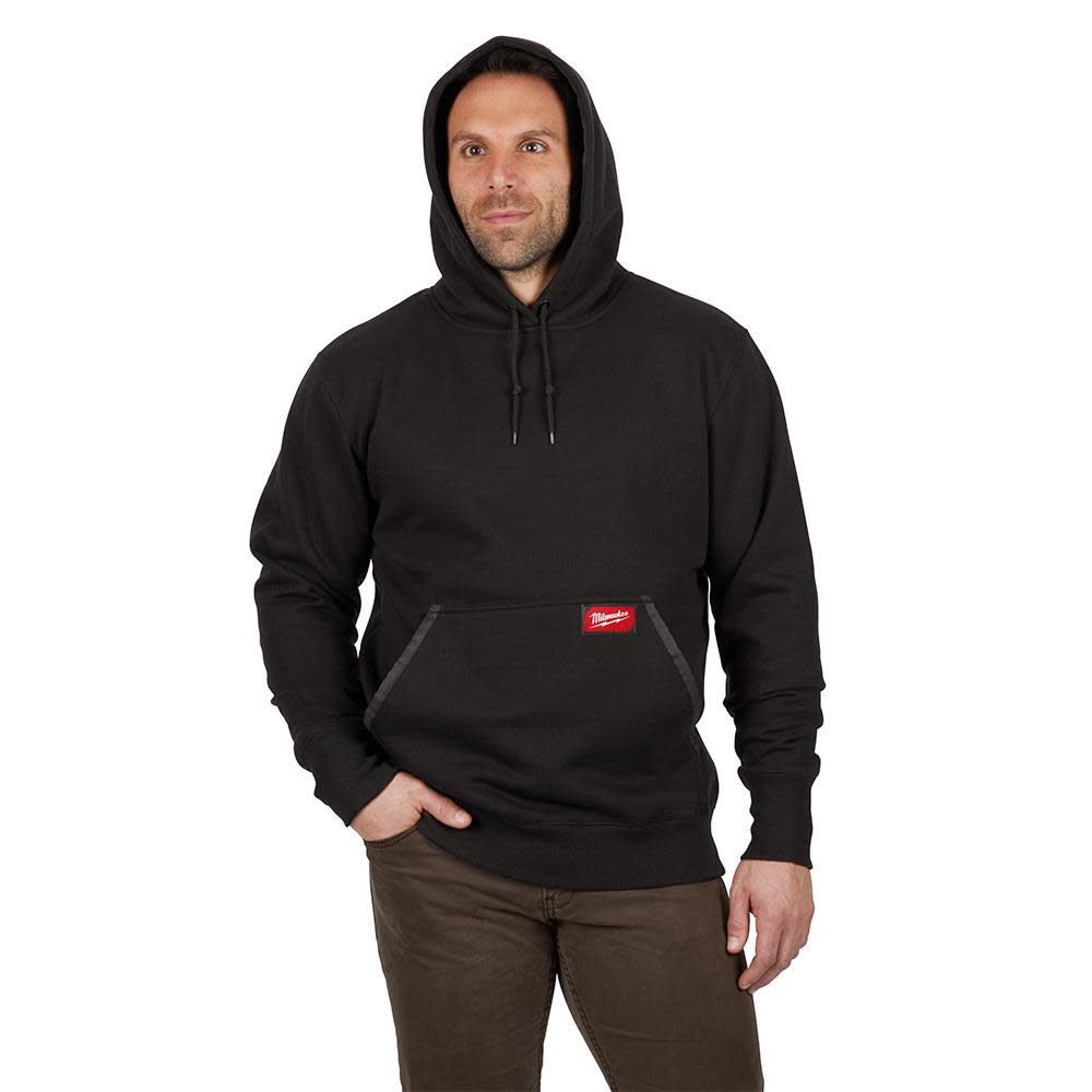 Heavy Duty Black Pullover Hoodie ; Small